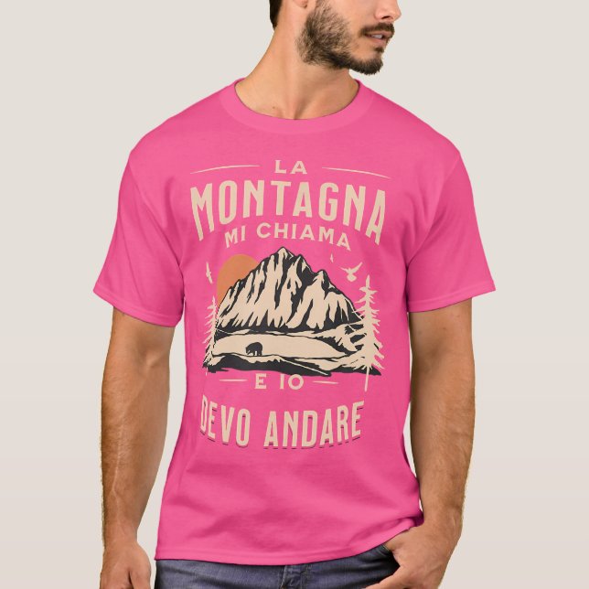 Trekking Hiking In The Mountains Funny Idea T-Shirt (Front)
