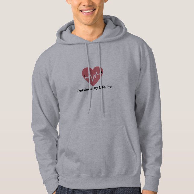 Trekking is My Lifeline – Hiking Lover  Hoodie (Front)