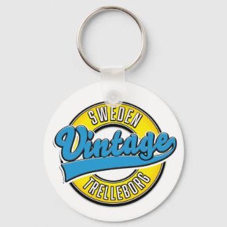 Trelleborg Sweden vintage logo Keychain