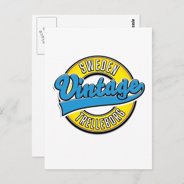 Trelleborg Sweden vintage logo Postcard (Front/Back)
