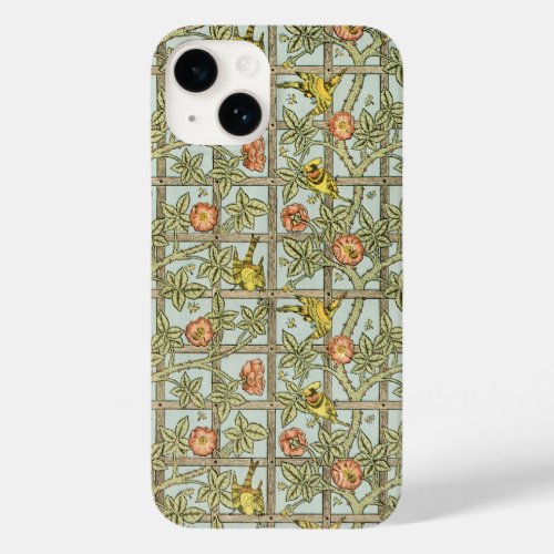 Trellis by William Morris Vintage Garden Textile Case_Mate iPhone 14 Case