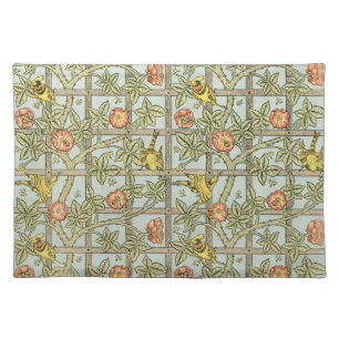 Trellis by William Morris, Vintage Garden Textile Cloth Placemat
