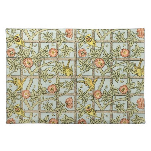 Trellis by William Morris Vintage Garden Textile Cloth Placemat