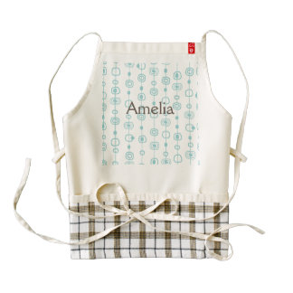 trellis,mint,white,modern,trendy,chic,cute,pattern zazzle HEART apron