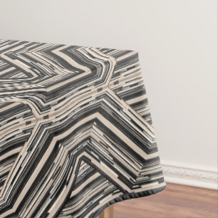 Trellis Modern Stripe Squares and Diamonds Tablecloth