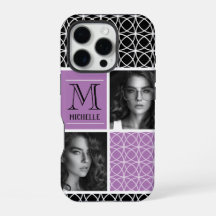 Trellis Pattern Photo Collage & Monogram