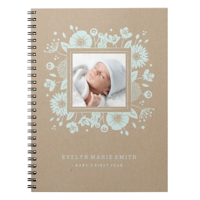Trellis Photo Journal - Mint (Front)