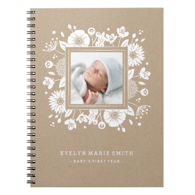 Trellis Photo Journal - White (Front)