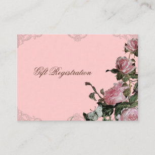Trellis Rose Vintage - Gift Registration Card