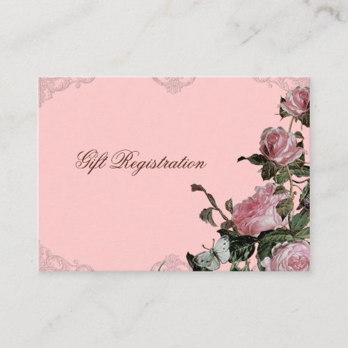 Trellis Rose Vintage _ Gift Registration Card