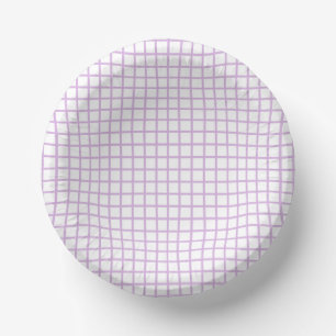 Trellis Soft Lilac - White Paper Bowls