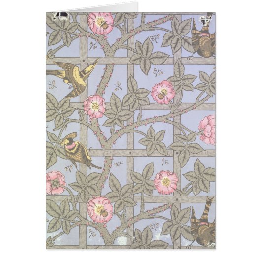 'Trellis' wallpaper design, 1864 Cards (Front)