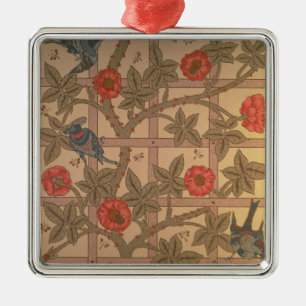 'Trellis' wallpaper design, 1864 Metal Ornament