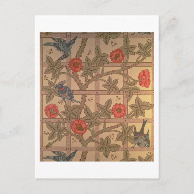 'Trellis' wallpaper design, 1864 Postcard (Front)