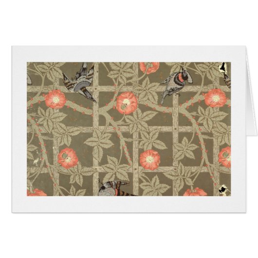 Trellis wallpaper design with a bottle green backg cards (Front Horizontal)