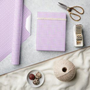 Trellis White - Soft Lilac Wrapping Paper