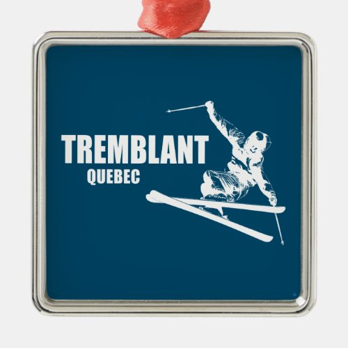 Tremblant Quebec Skier Metal Ornament