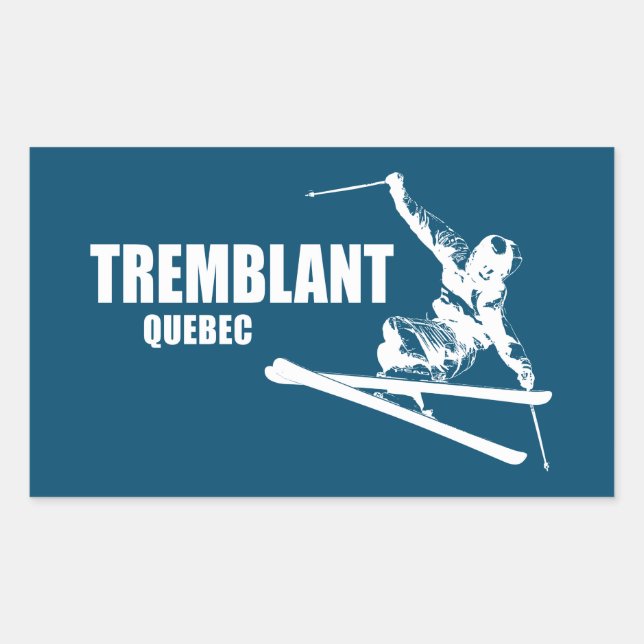 Tremblant Quebec Skier Rectangular Sticker (Front)