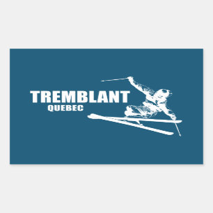 Tremblant Quebec Skier Rectangular Sticker