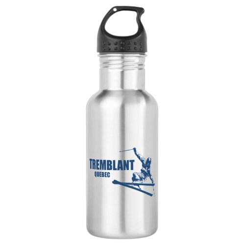 Tremblant Quebec Skier Stainless Steel Water Bottle