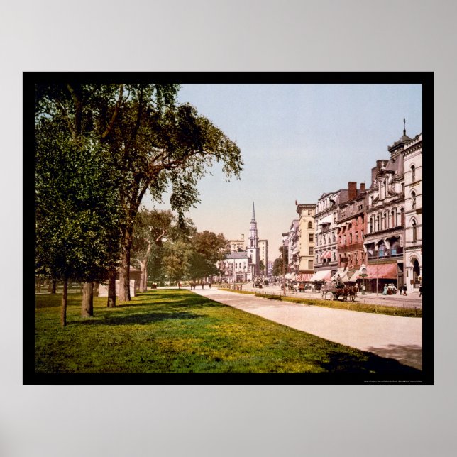 Tremont Street in Boston, MA 1900 Poster (Front)