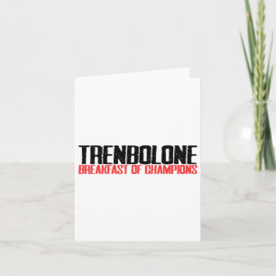 Trenbolone Breakfast Of Champions Bodybuilding Gym Card
