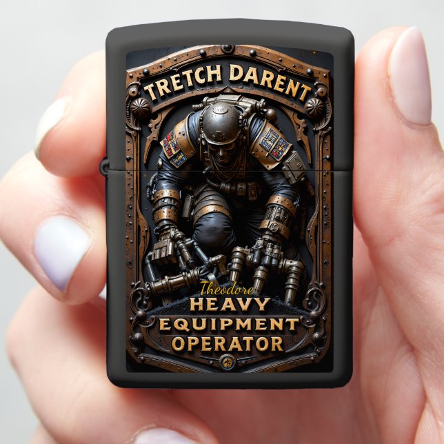 Trench Master Armored Specialist Drill Zippo Lighter (In Hand)
