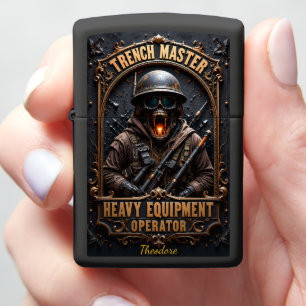 Trench Master Skull Warrior  Zippo Lighter