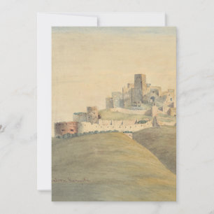 Trencin Castle in western Slovakia Holiday Card