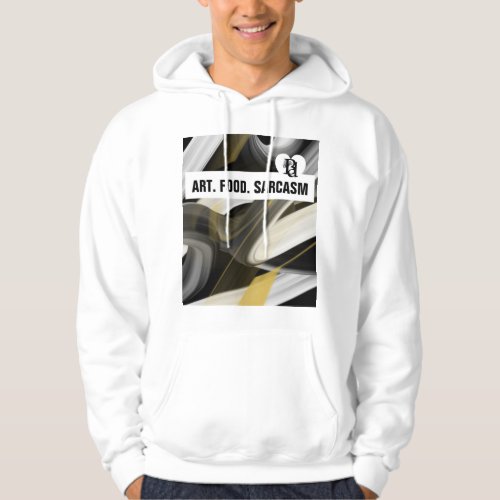Trend Abstract Art Black White Gold Hoodie