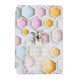 Trend Bible Pink Yellow Blue White Honeycomb Bee iPad Mini Cover