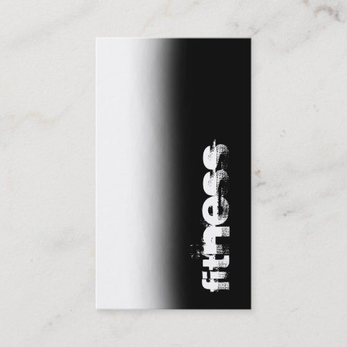 Trend Black Gray White Fitness Sport Business Card