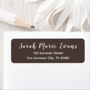 Trend Color - Coffee Brown Return Address Labels