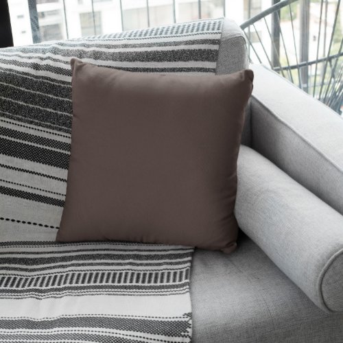 Trend Color _ Coffee Brown Throw Pillow