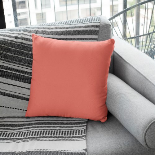 Trend Color _ Coral Sunset Throw Pillow
