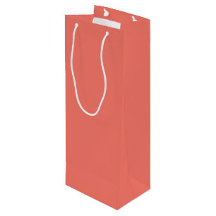 Trend Color - Coral Sunset Wine Gift Bag