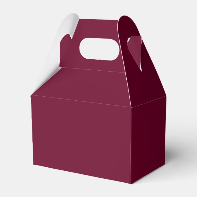 Trend Color Dark Burgundy Favor Boxes (Front Side)
