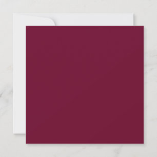 Trend Color - Dark Burgundy Flat Holiday Card