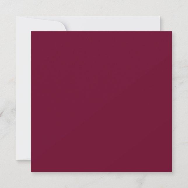 Trend Color - Dark Burgundy Flat Holiday Card (Front)