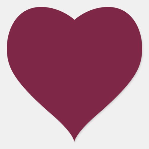 Trend Color Dark Burgundy Heart Sticker