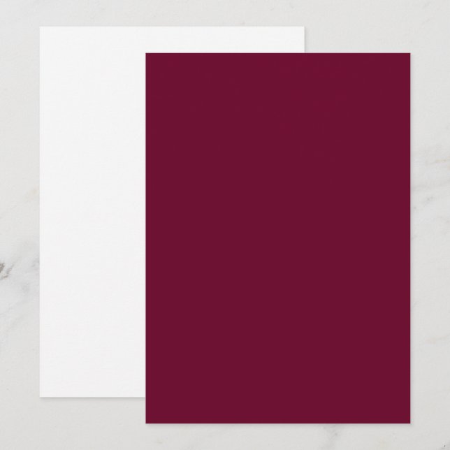 Trend Color - Dark Burgundy Holiday Card (Front/Back)