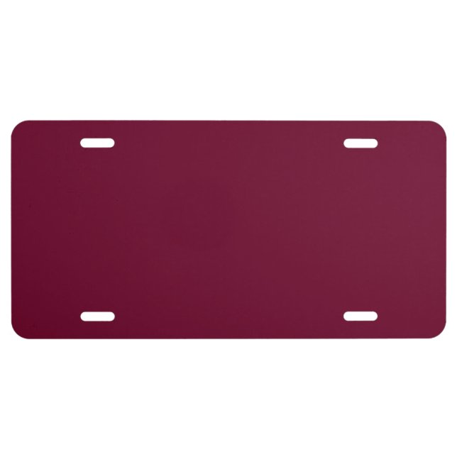 Trend Color Dark Burgundy License Plate (Front)