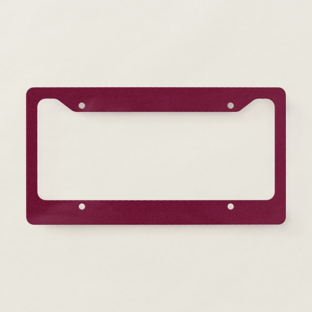 Trend Color Dark Burgundy License Plate Frame (Front)
