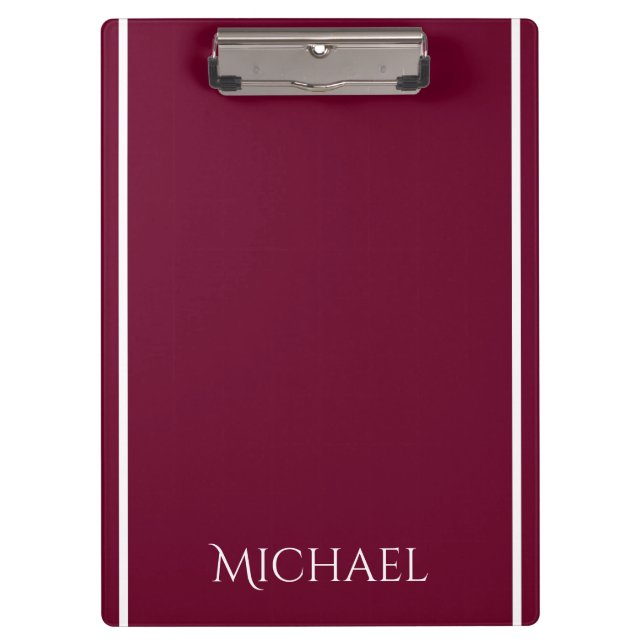 Trend Color - Dark Burgundy Name Clipboard (Front)