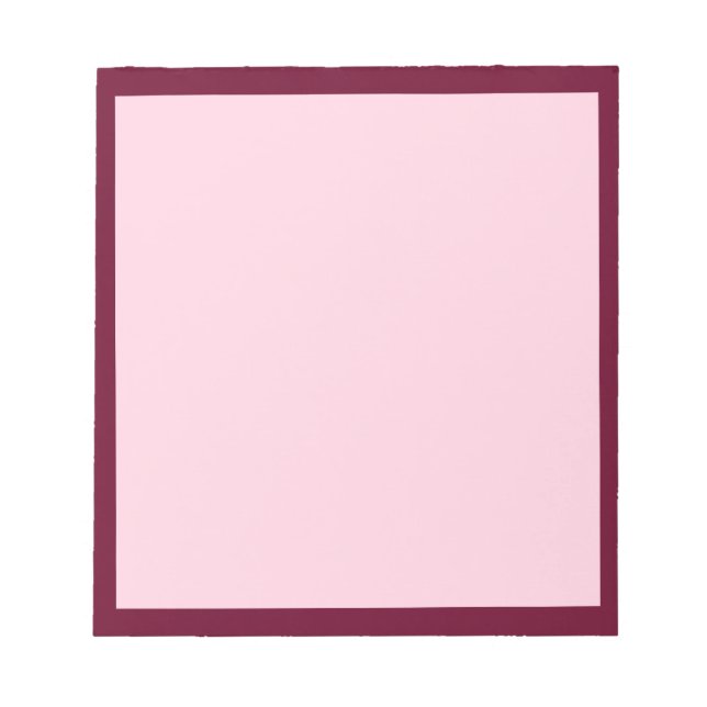 Trend Color - Dark Burgundy / Pink Notepad (Front)