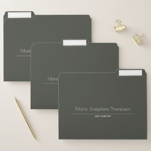 Trend Color - Forest Gray Customizable File Folder