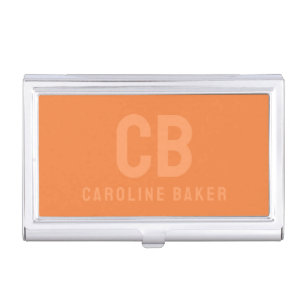 Trend Color Fresh Tangerine Business Card Holder