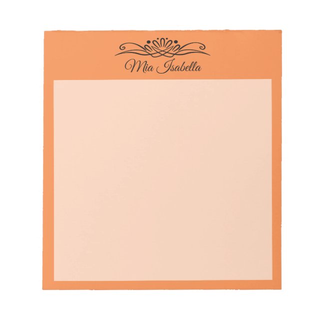 Trend Color Fresh Tangerine Classic Notepad (Front)