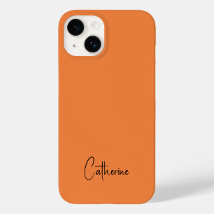 Trend Color Fresh Tangerine Minimalist Case-Mate iPhone 14 Case