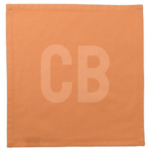 Trend Color Fresh Tangerine Monogram Cloth Napkin